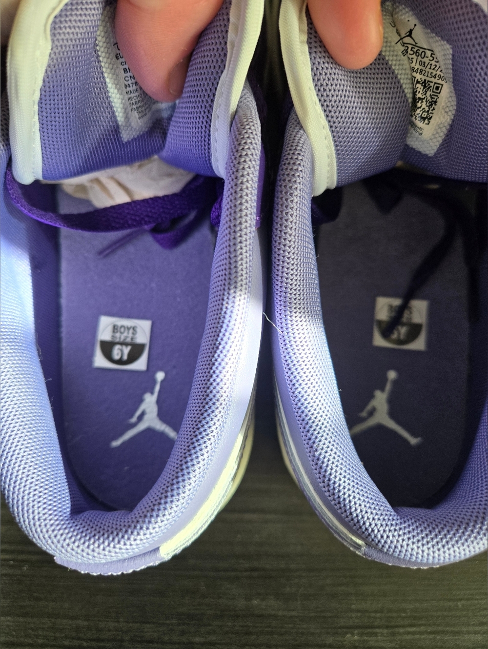 Air Jordan 1 Low GS Court Purple 553560-551 Youth Size 6Womens 7.5 New - Picture 5 of 11